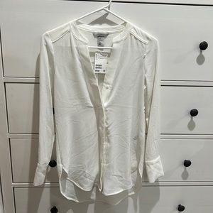 White button up blouse